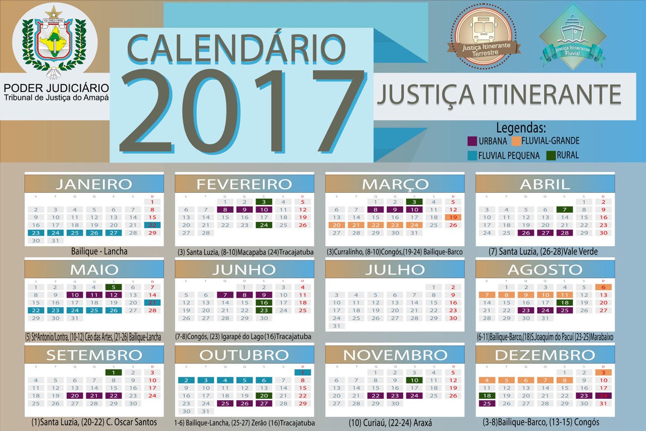 calendario itinerante 2017