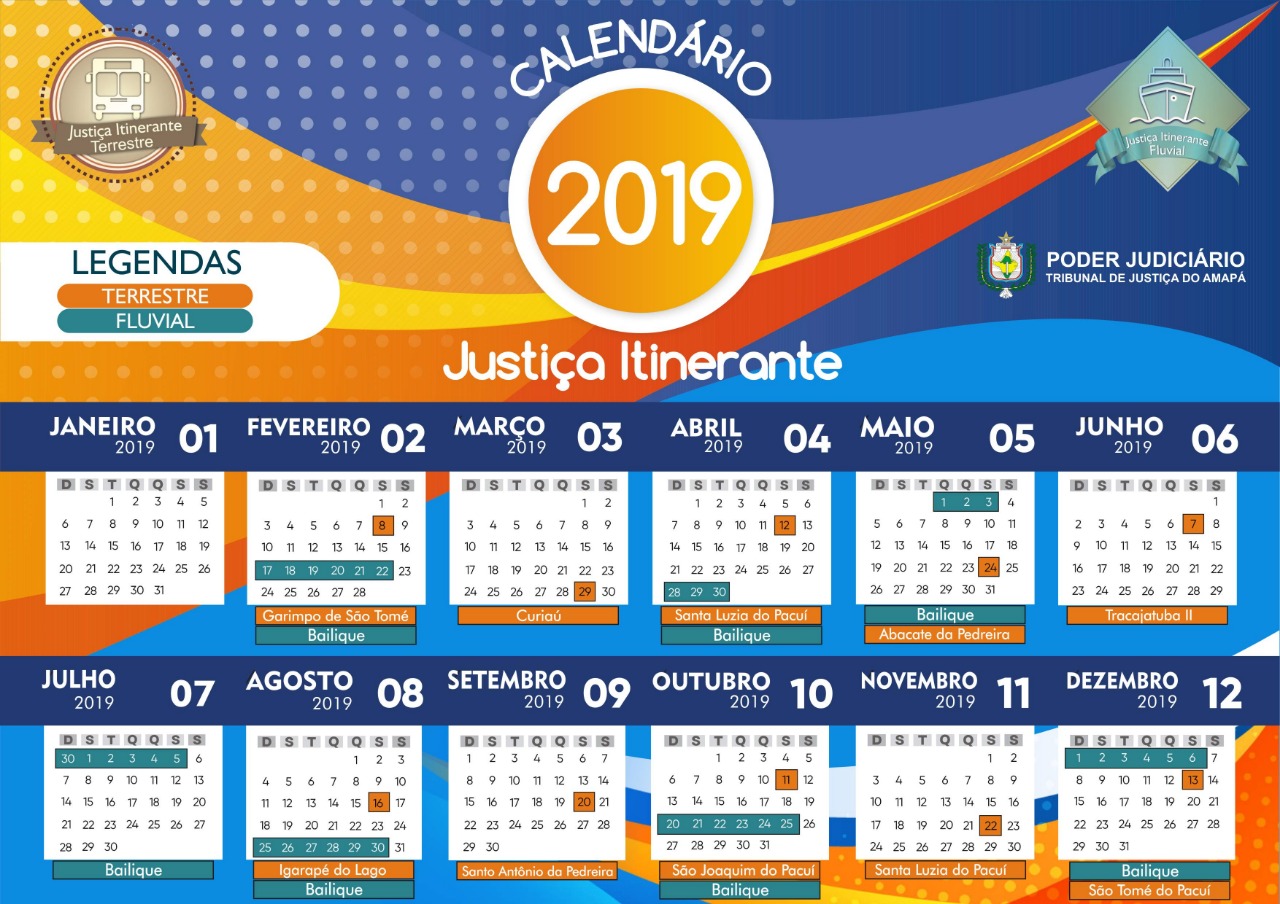 calendario itinerante 2019
